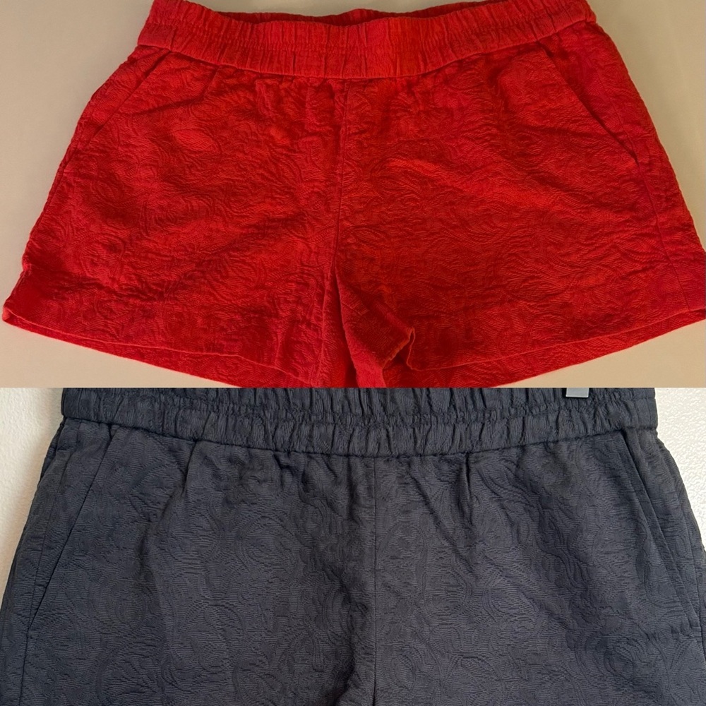 J Crew Ladies Size 4 Brocade Style Cotton Shorts, 2 Pairs Being Sold Together